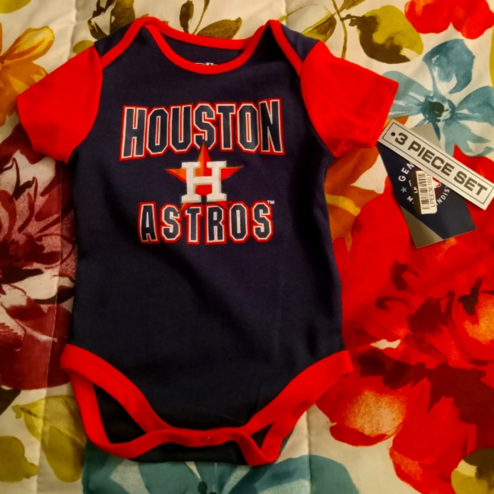 Houston Astros 3 Piece set Size 6/9 Months